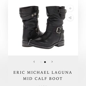 Eric Michael Black Laguna leather boot size 36